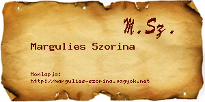 Margulies Szorina névjegykártya